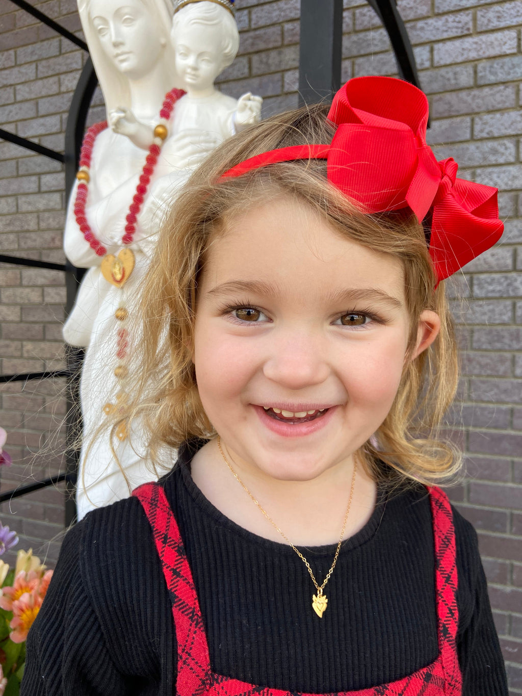 Tiny Sacred Heart Necklace