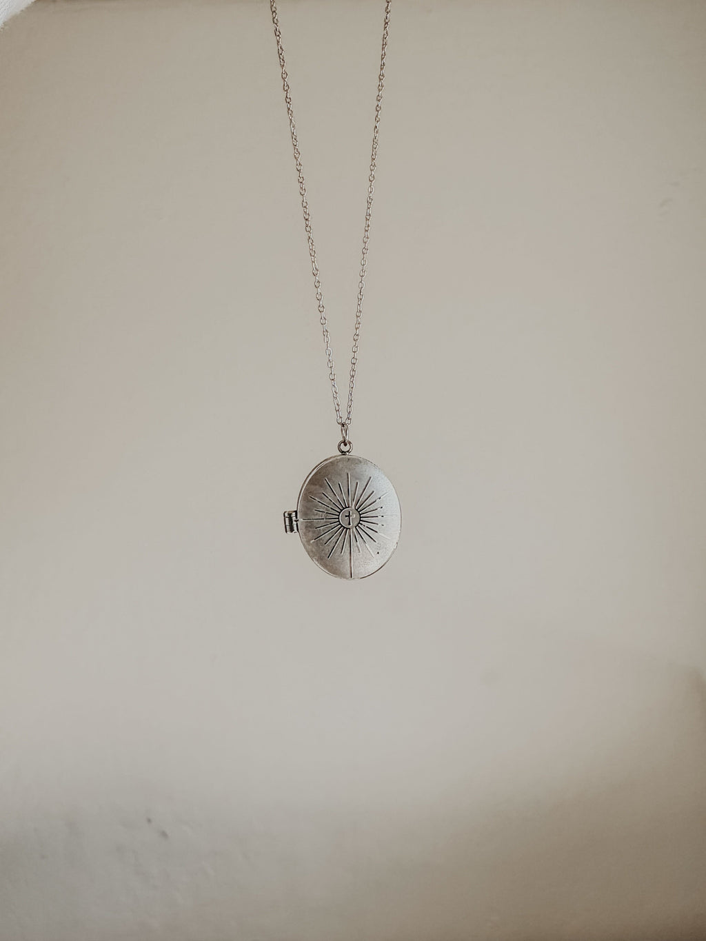 Silver Monstrance Catholic Locket by Blessed Is She