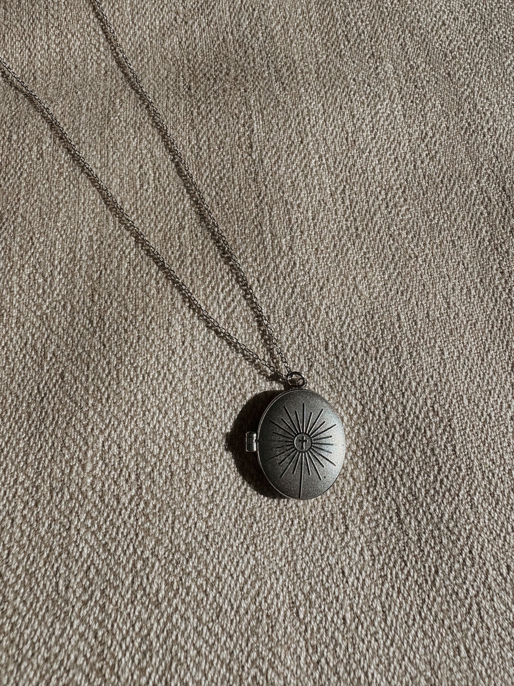 Silver Monstrance Catholic Locket by Blessed Is She