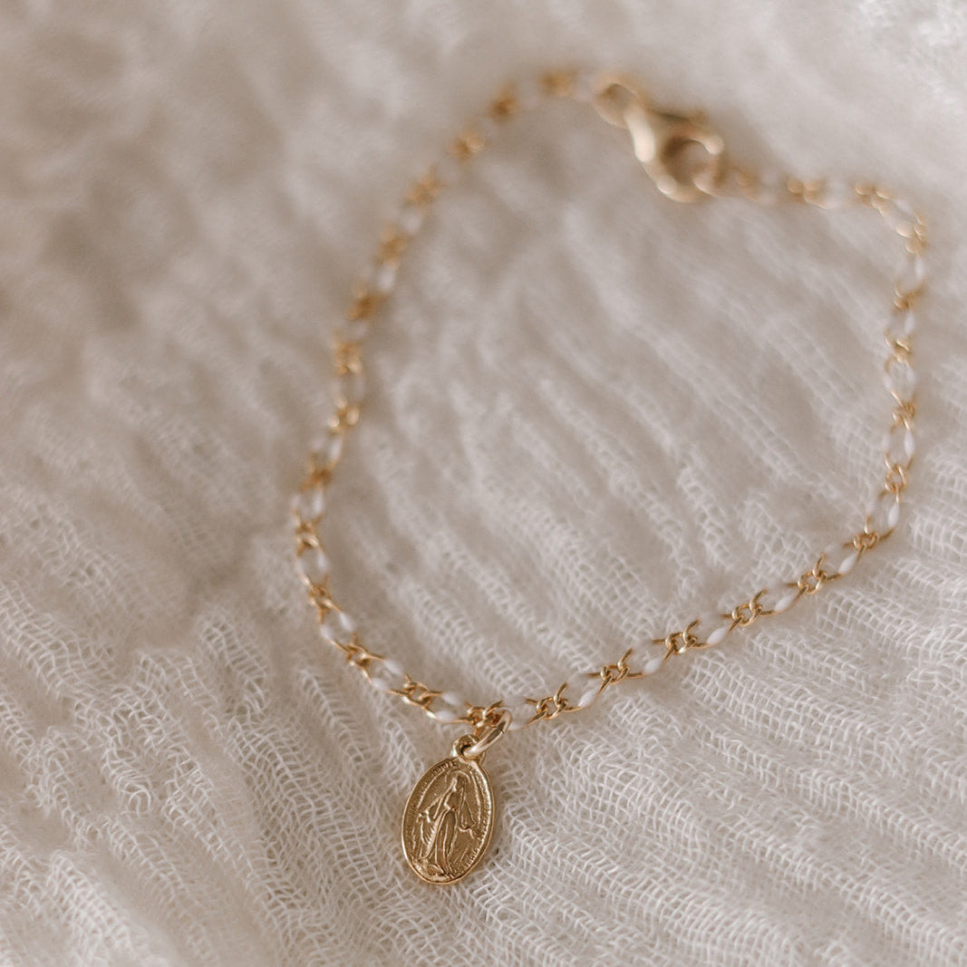 Our Lady of Snow Miraculous Medal Bracelet