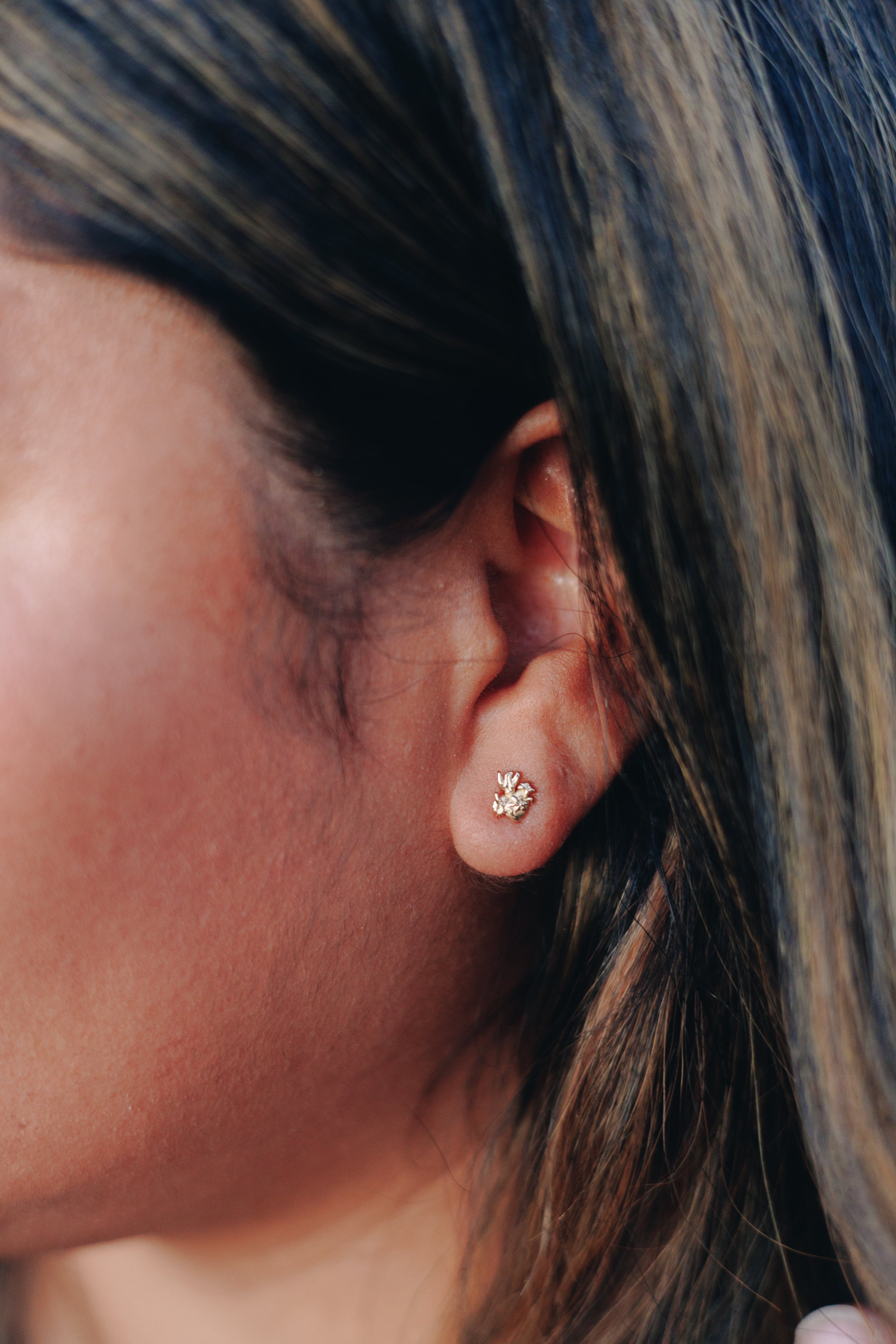 Chaste Heart of Joseph Stud Earrings