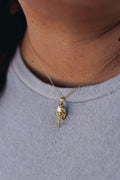 Gold Dainty Crucifix and Miraculous Medal Necklace