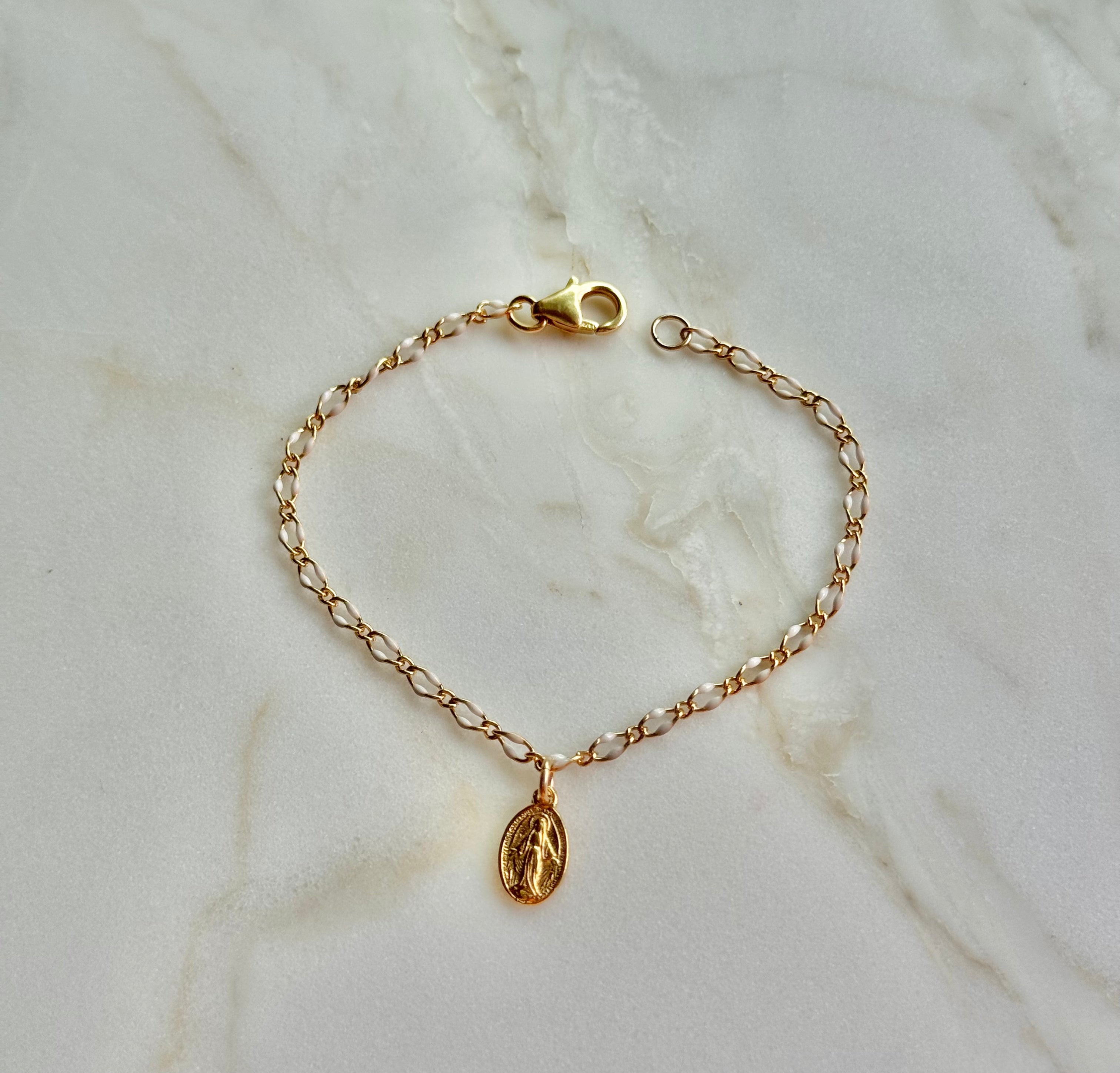 Our Lady of Snow Miraculous Medal Bracelet