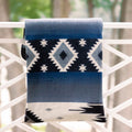 Yachana Collection - Handwoven Diamond Dark Blue Gray & Black Alpaca Throw Blanket From Ecuador