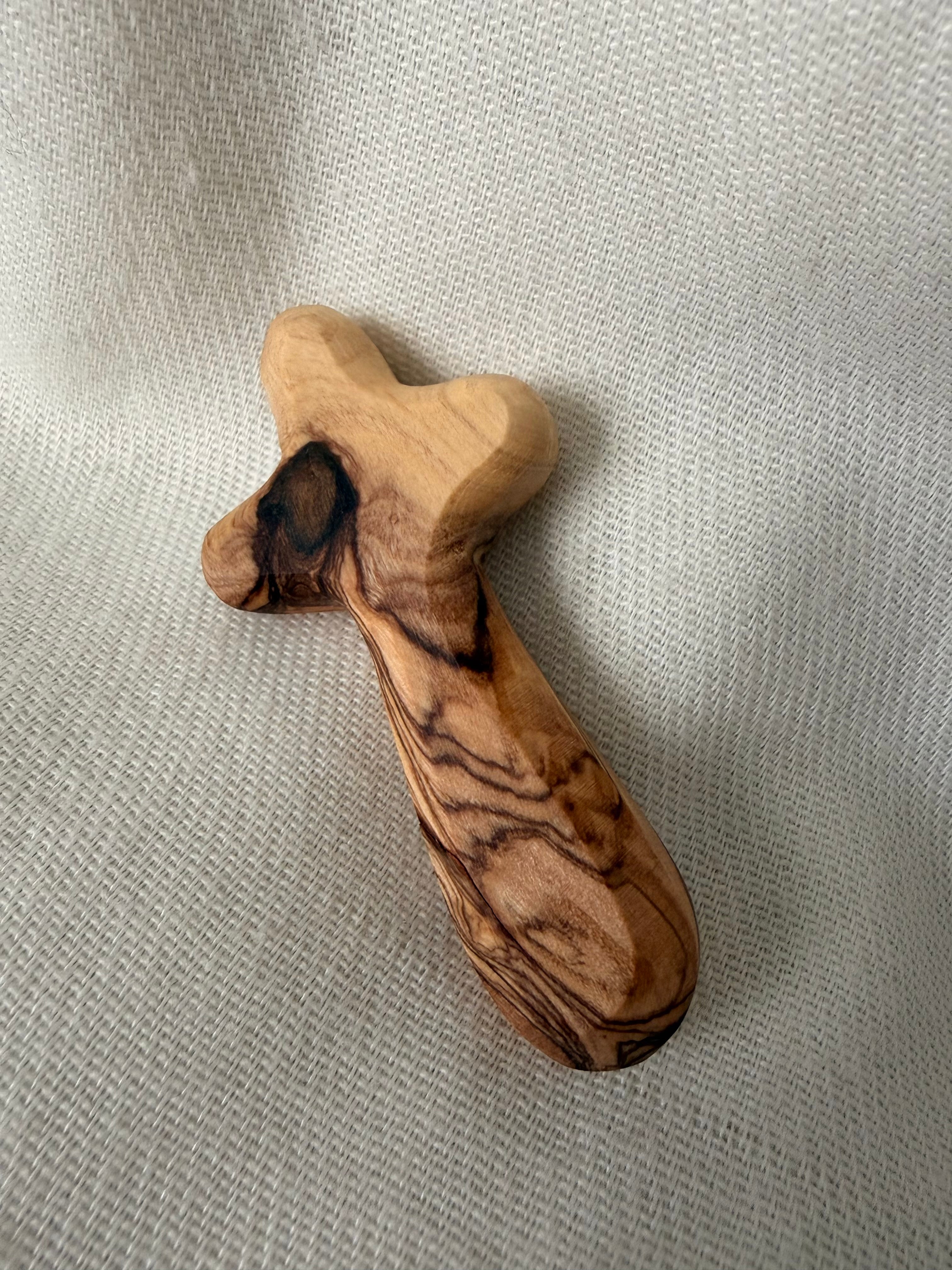 Friend of Love Hand Carved Olive Wood Cross †