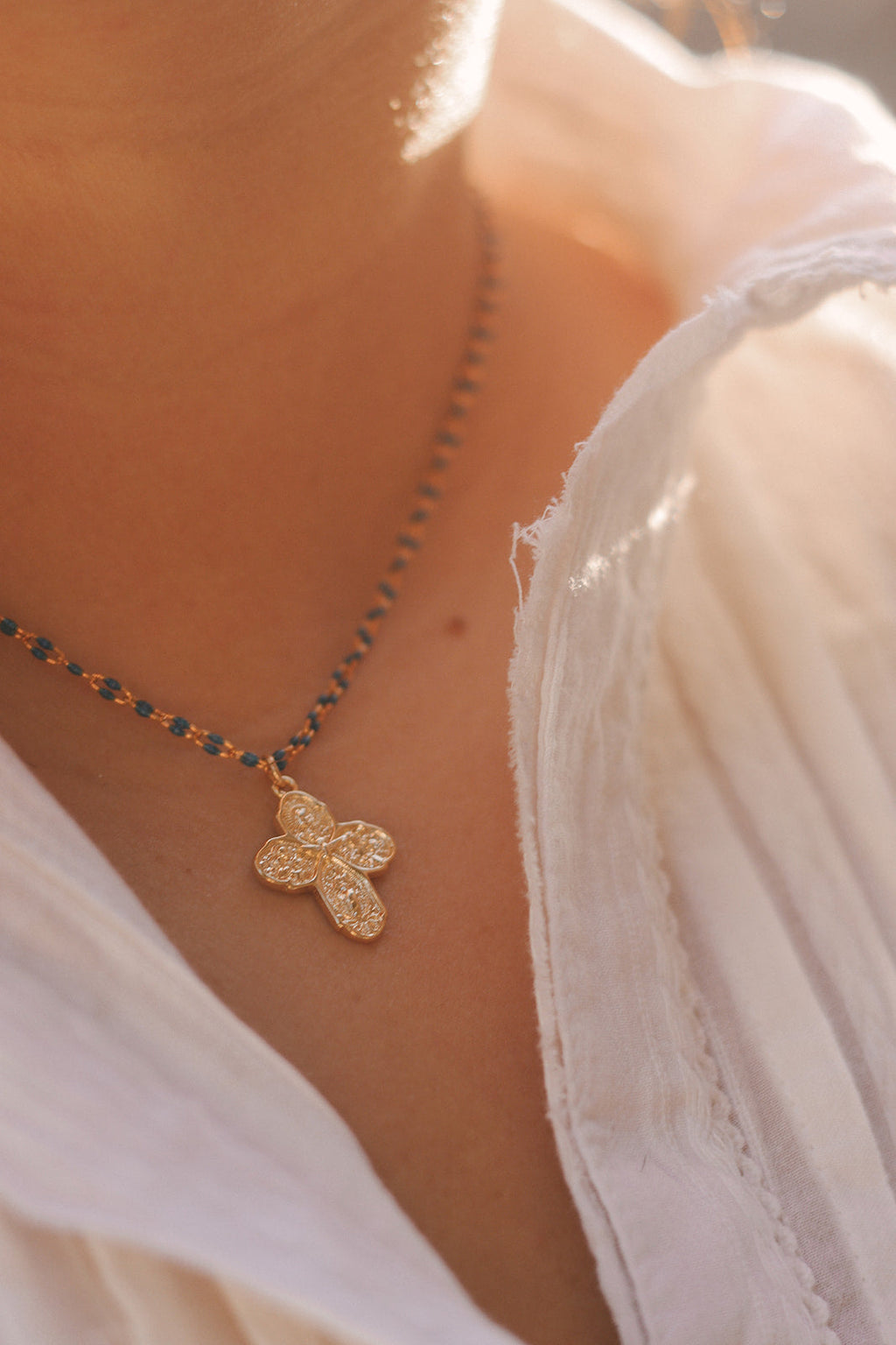 Four Way Cross Necklace - Grotto Chain